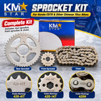 Sprocket Kit (Garari Set) for Honda CD70 & Chinese 70cc Motorcycles | 420-41T Rear, 420-14T Front - KM STAR