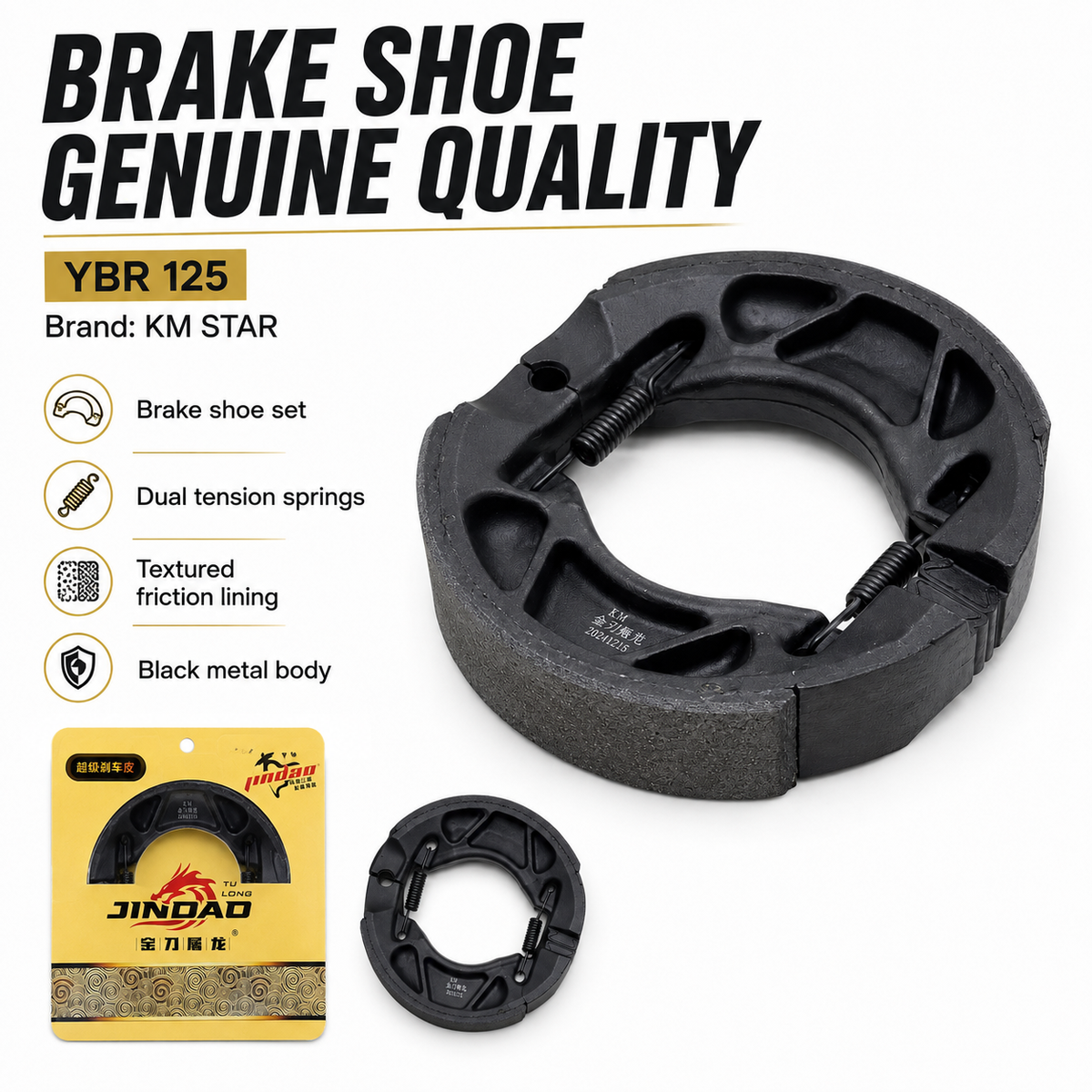 Brake Shoe Genuine Quality for Yamaha YBR 125 – KM STAR