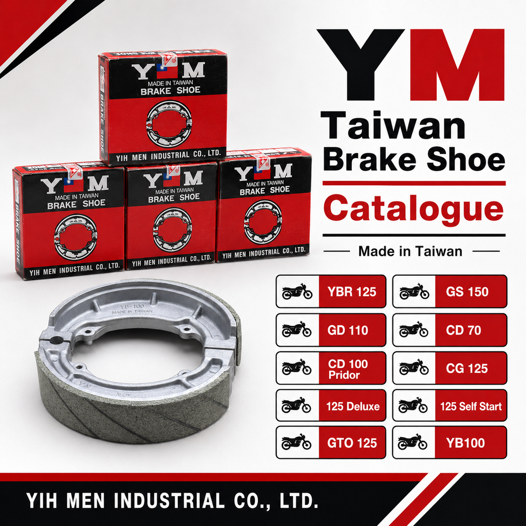 YM Taiwan Brake Shoe – Made in Taiwan | Multiple Motorcycle Models