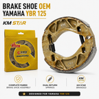 Brake Shoe Yamaha YBR125 OEM - KM STAR